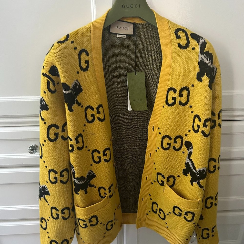 Gucci GG-Skunk wool cardigan